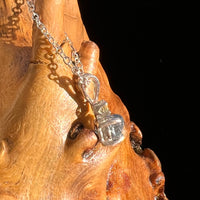 Blue Apatite & Moldavite Necklace Sterling #5983-Moldavite Life