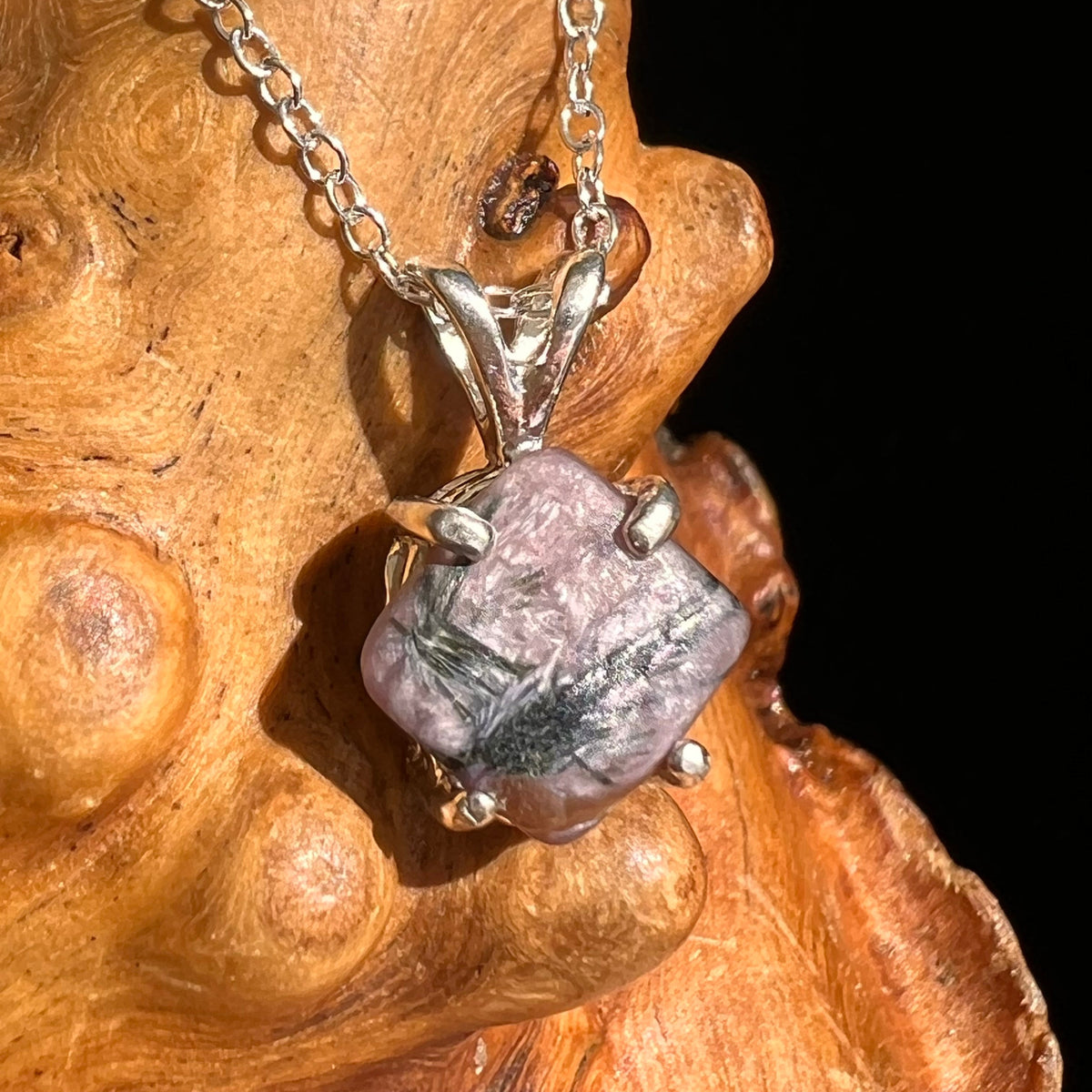 Charoite Necklace Sterling Silver #5635-Moldavite Life