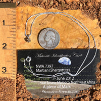 Mars Meteorite Pendant Necklace Sterling #6333-Moldavite Life