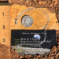 Mars Meteorite Pendant Necklace Sterling #6338-Moldavite Life