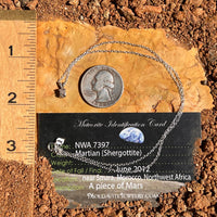 Mars Meteorite Pendant Necklace Sterling #6340-Moldavite Life