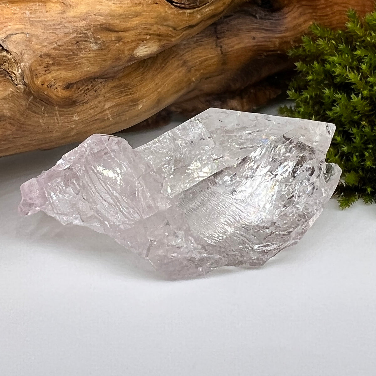 Crystalized Rose Quartz Clear & Gentle Pink #42-Moldavite Life