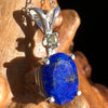 Lapis Lazuli & Moldavite Necklace Sterling Silver #3431-Moldavite Life