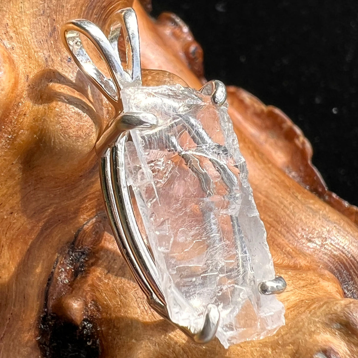 Petalite Necklace Sterling Silver #2553-Moldavite Life