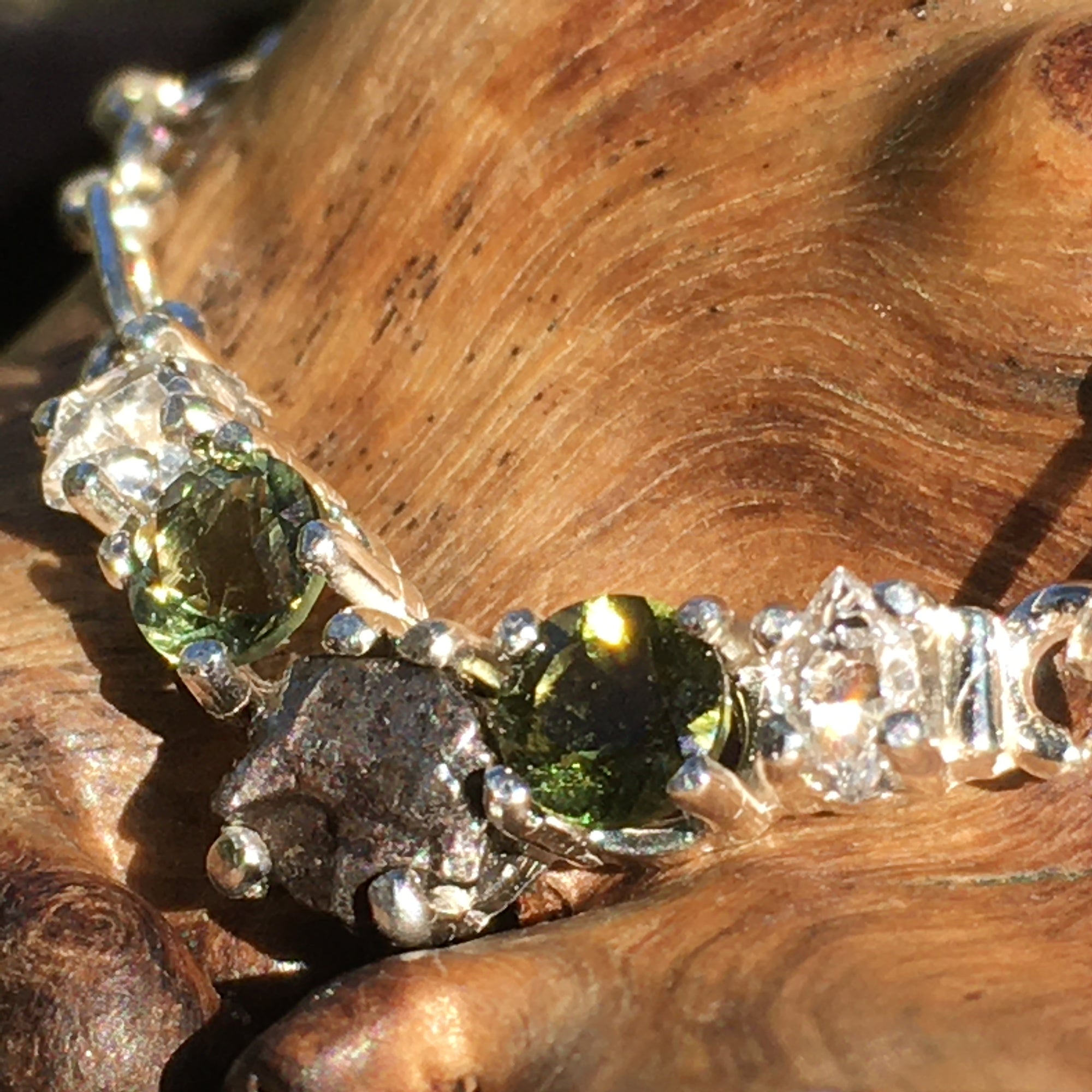 faceted moldavite jewelry