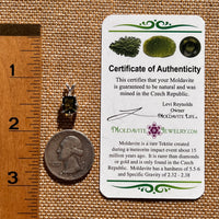 1.8 Ct Moldavite Gem Pendant Sterling Silver #8059-Moldavite Life