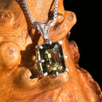 1.8 Ct Moldavite Gem Pendant Sterling Silver #8059-Moldavite Life