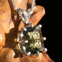 1.8 Ct Moldavite Gem Pendant Sterling Silver #8059-Moldavite Life