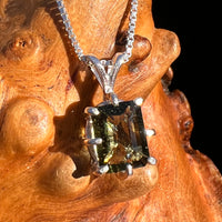 1.8 Ct Moldavite Gem Pendant Sterling Silver #8059-Moldavite Life