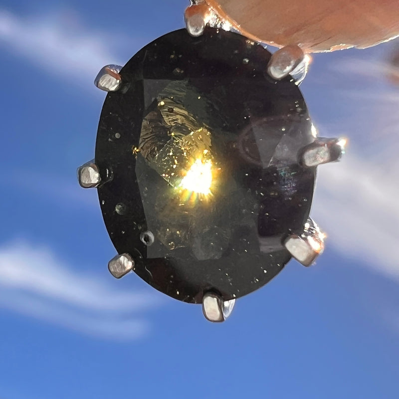 2.2 Ct. Moldavite Gem Pendant Sterling Silver #7887-Moldavite Life