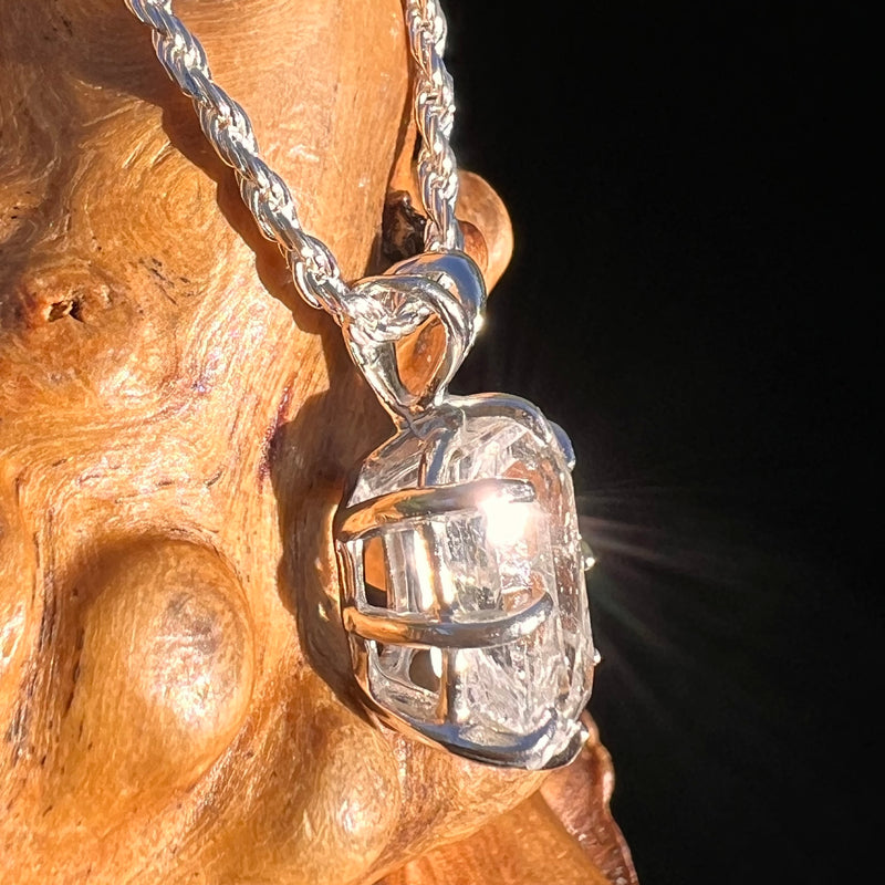 2.8 Ct. Phenakite Pendant Sterling Silver Faceted Gem #7944-Moldavite Life