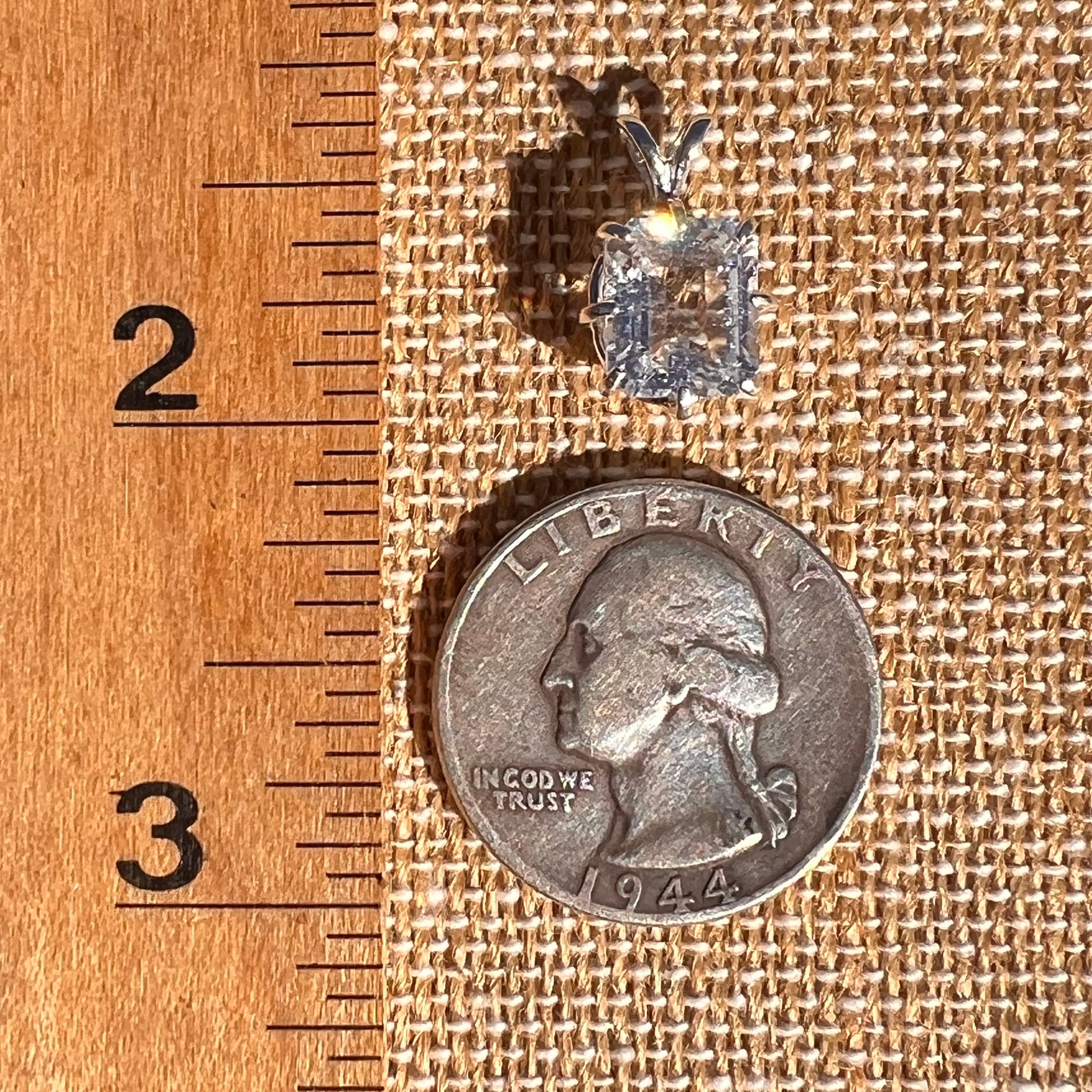 2.9 Ct. Phenakite Pendant Sterling Silver Faceted Gem #7945-Moldavite Life