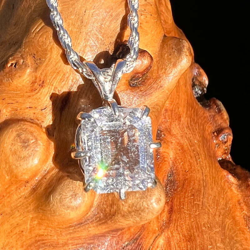 2.9 Ct. Phenakite Pendant Sterling Silver Faceted Gem #7945-Moldavite Life