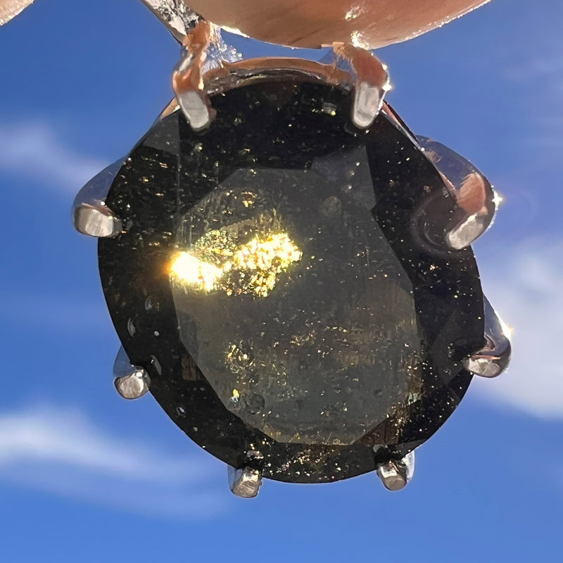 3.5 Ct. Moldavite Gem Pendant Sterling Silver #7865-Moldavite Life