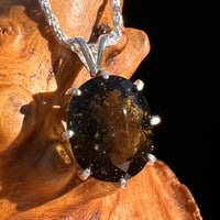 3.5 Ct. Moldavite Gem Pendant Sterling Silver #7865-Moldavite Life