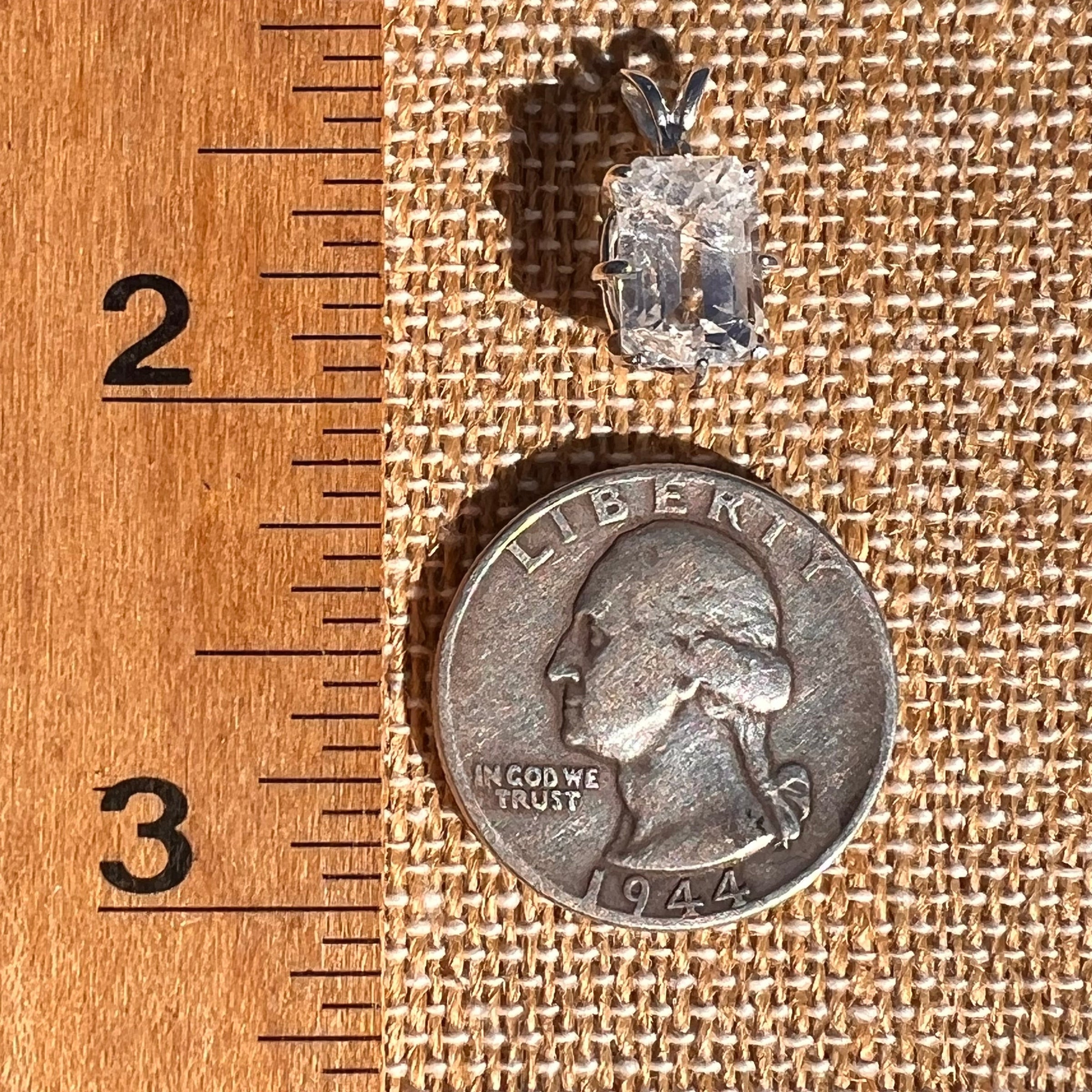 3.6 Ct. Phenakite Pendant Sterling Silver Faceted Gem #7946-Moldavite Life