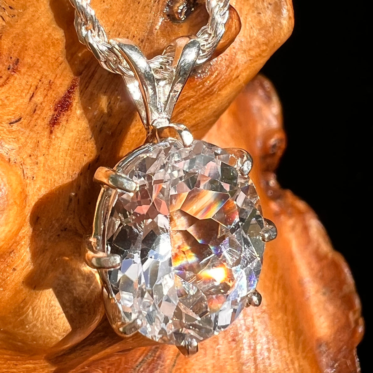 4 ct Danburite Pendant Sterling Silver #8819-Moldavite Life