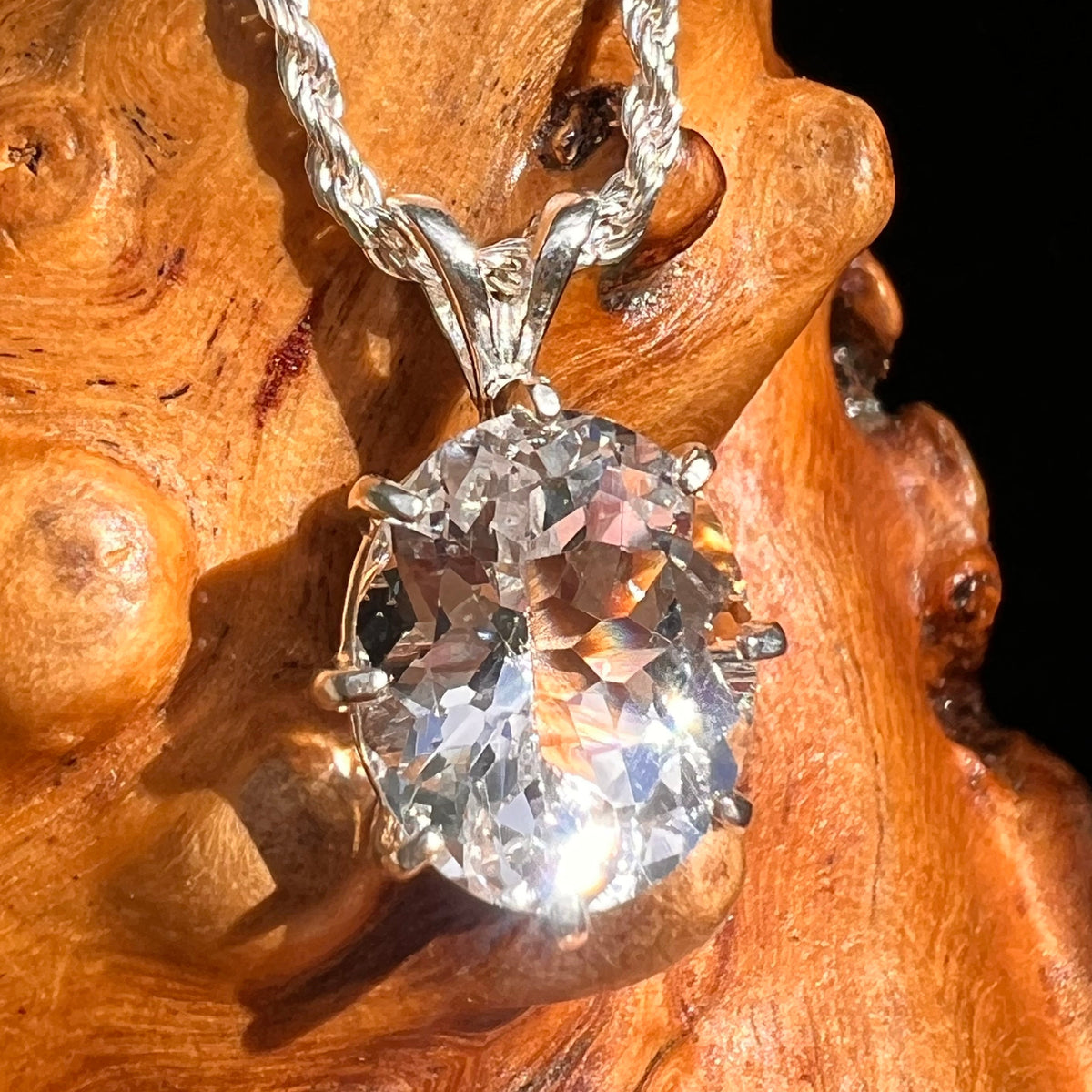 4 ct Danburite Pendant Sterling Silver #8819-Moldavite Life