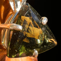 4.8 ct Faceted Moldavite Pendant Sterling Silver #8536-Moldavite Life