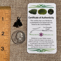 4.8 ct Faceted Moldavite Pendant Sterling Silver #8536-Moldavite Life