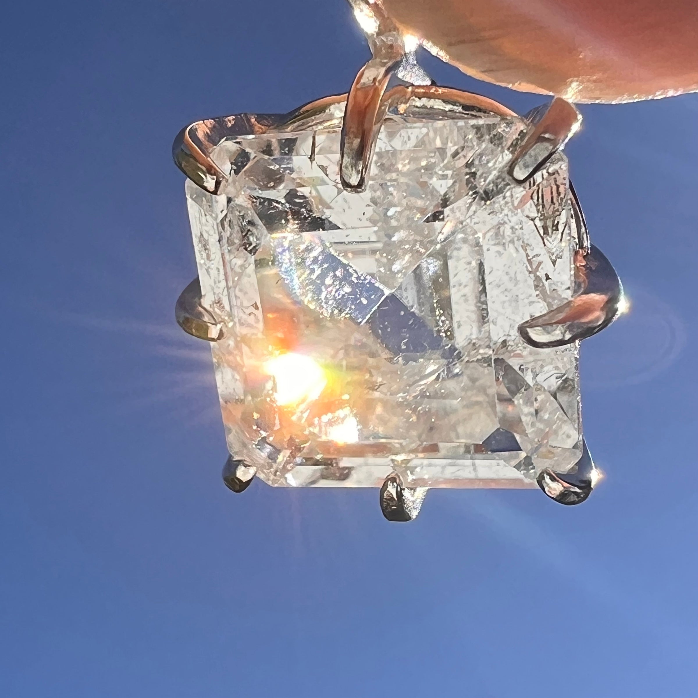 4.9 Ct. Phenakite Pendant Sterling Silver Faceted Gem #7947-Moldavite Life