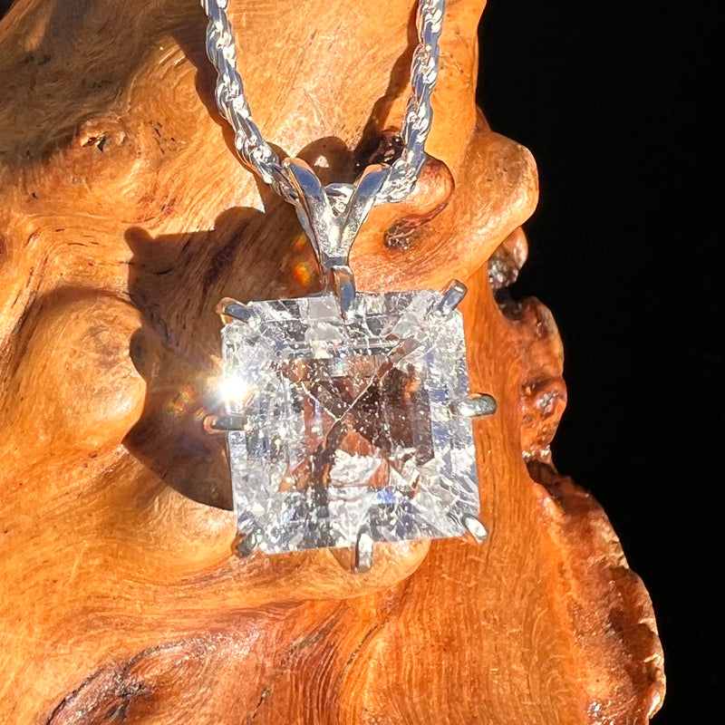 4.9 Ct. Phenakite Pendant Sterling Silver Faceted Gem #7947-Moldavite Life