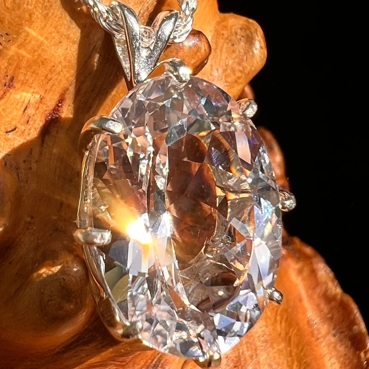 9 ct Danburite Pendant Sterling Silver #8820-Moldavite Life