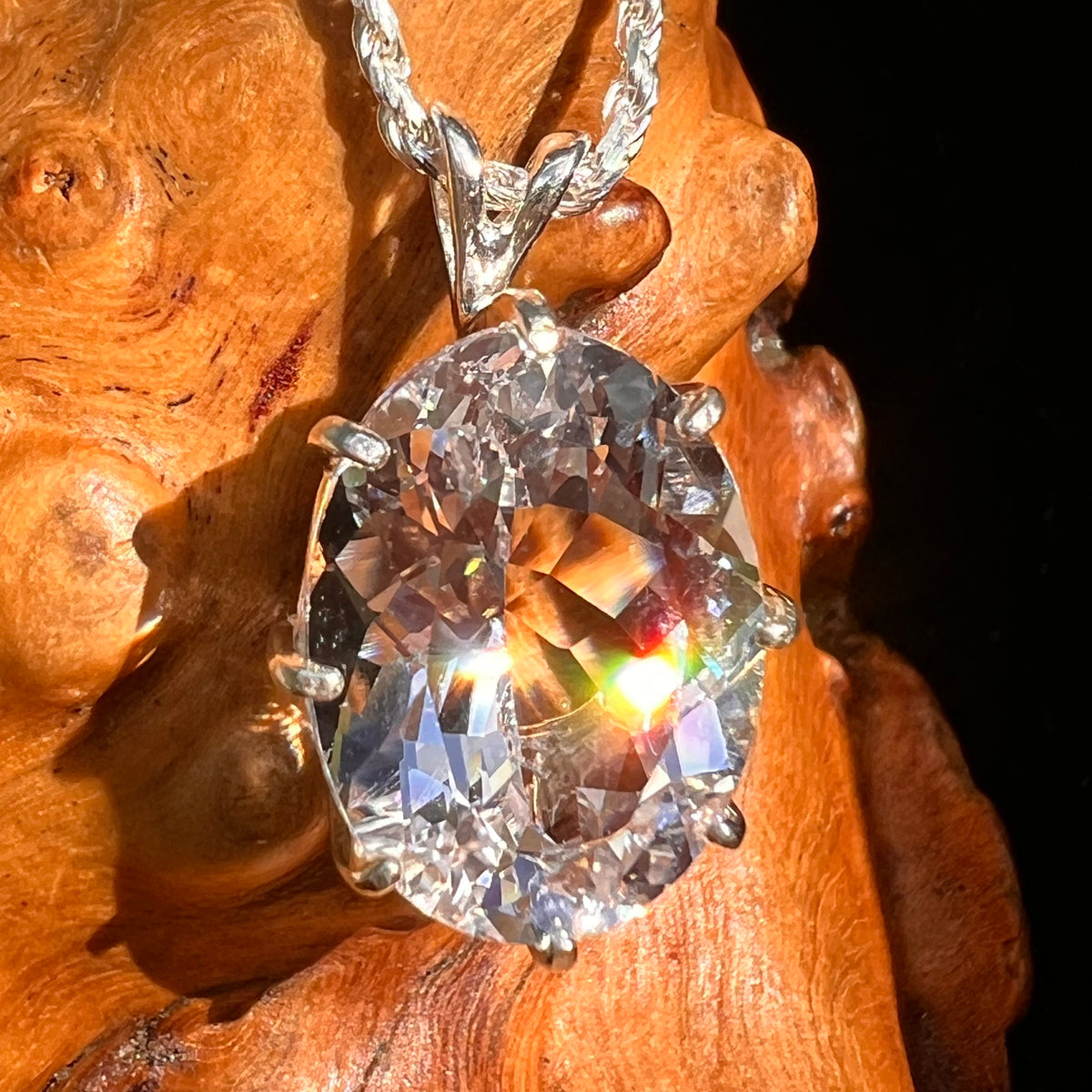 9 ct Danburite Pendant Sterling Silver #8820-Moldavite Life