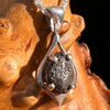 Agoudal Meteorite Drop Pendant Sterling #7414-Moldavite Life