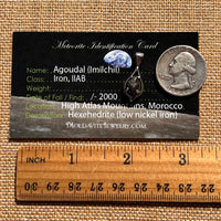 Agoudal Meteorite Drop Pendant Sterling #7414-Moldavite Life