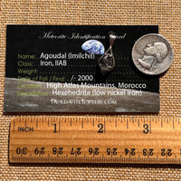 Agoudal Meteorite Drop Pendant Sterling #7415-Moldavite Life