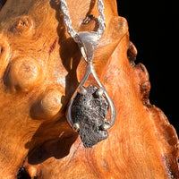 Agoudal Meteorite Drop Pendant Sterling #7415-Moldavite Life