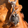 Agoudal Meteorite Drop Pendant Sterling #7416-Moldavite Life