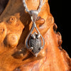 Agoudal Meteorite Drop Pendant Sterling #7416-Moldavite Life