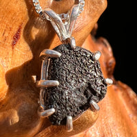 Agoudal Meteorite Pendant Sterling Silver #7419-Moldavite Life