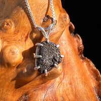 Agoudal Meteorite Pendant Sterling Silver #7419-Moldavite Life