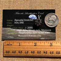 Agoudal Meteorite Pendant Sterling Silver #7421-Moldavite Life