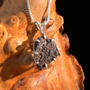 Agoudal Meteorite Pendant Sterling Silver #7423-Moldavite Life