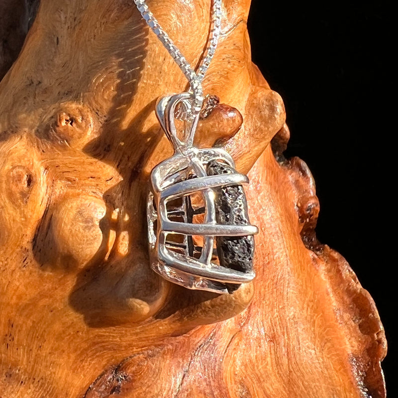 Agoudal Meteorite Pendant Sterling Silver #7425-Moldavite Life
