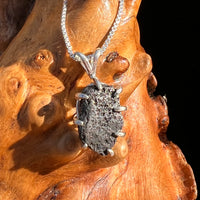 Agoudal Meteorite Pendant Sterling Silver #7425-Moldavite Life