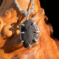 Agoudal Meteorite Pendant Sterling Silver #7434-Moldavite Life