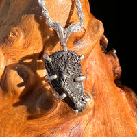 Agoudal Meteorite Pendant Sterling Silver #7440-Moldavite Life