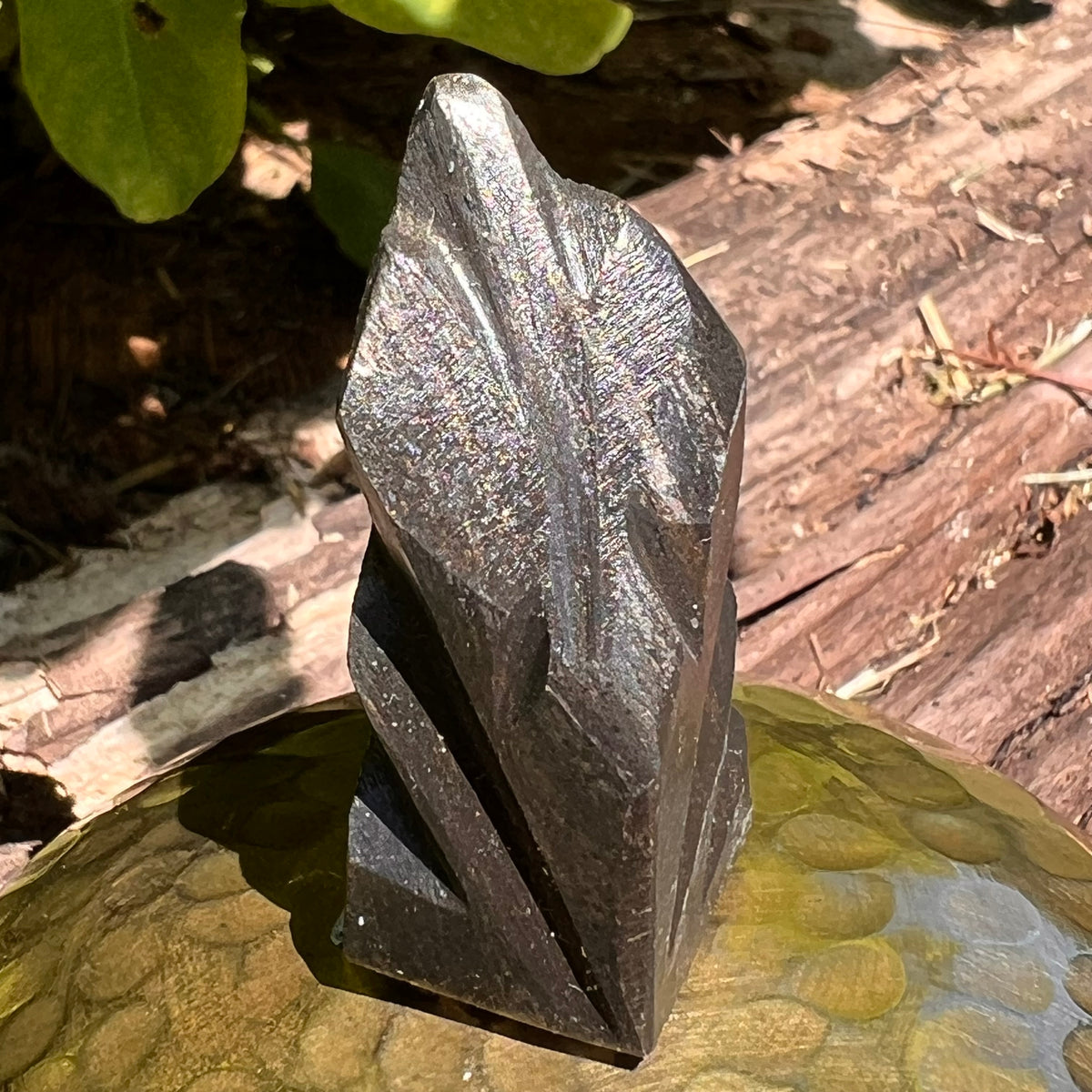 Alien Crystal Carving - Alienite® Star Being #17-Moldavite Life