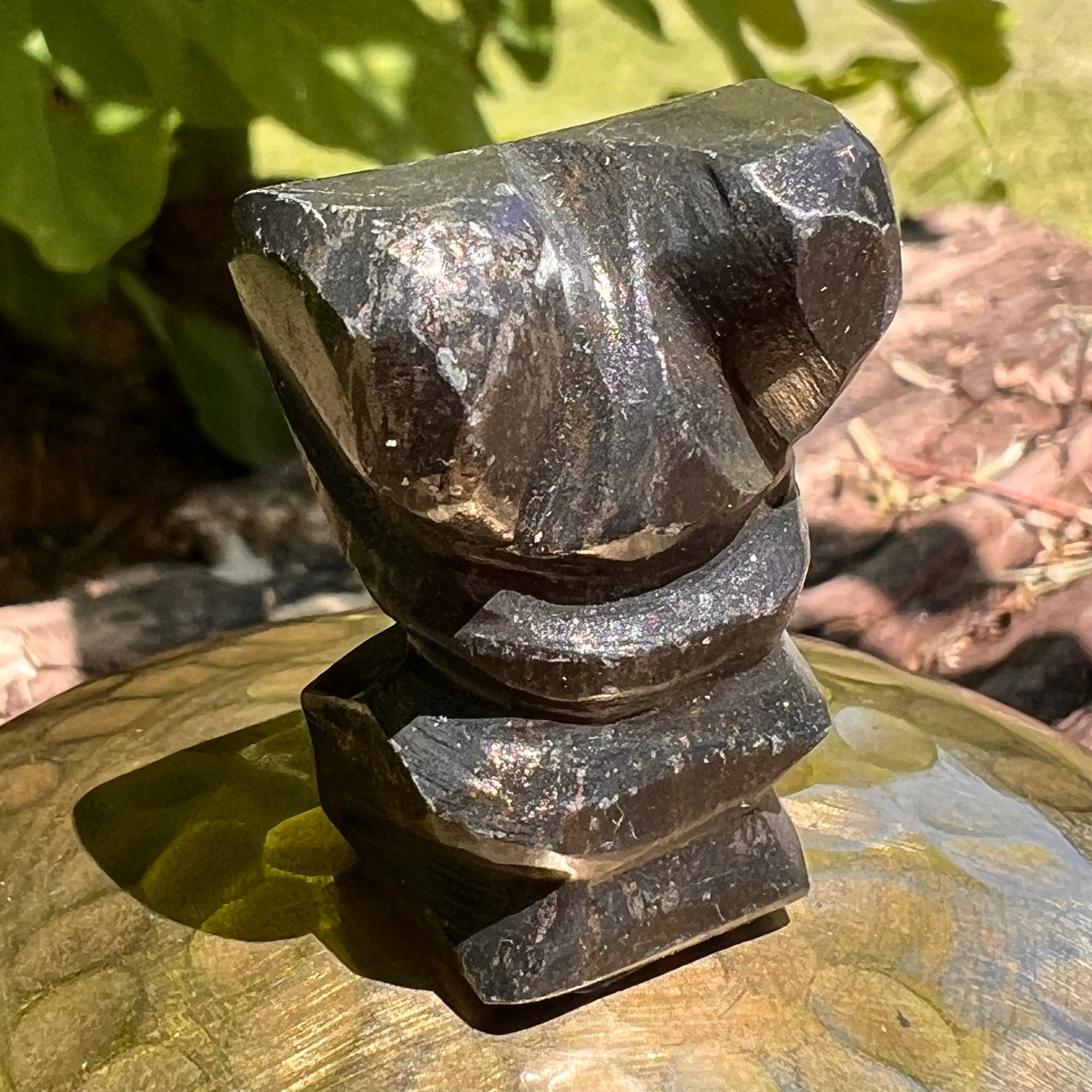 Alien Crystal Carving - Alienite® Star Being #37-Moldavite Life
