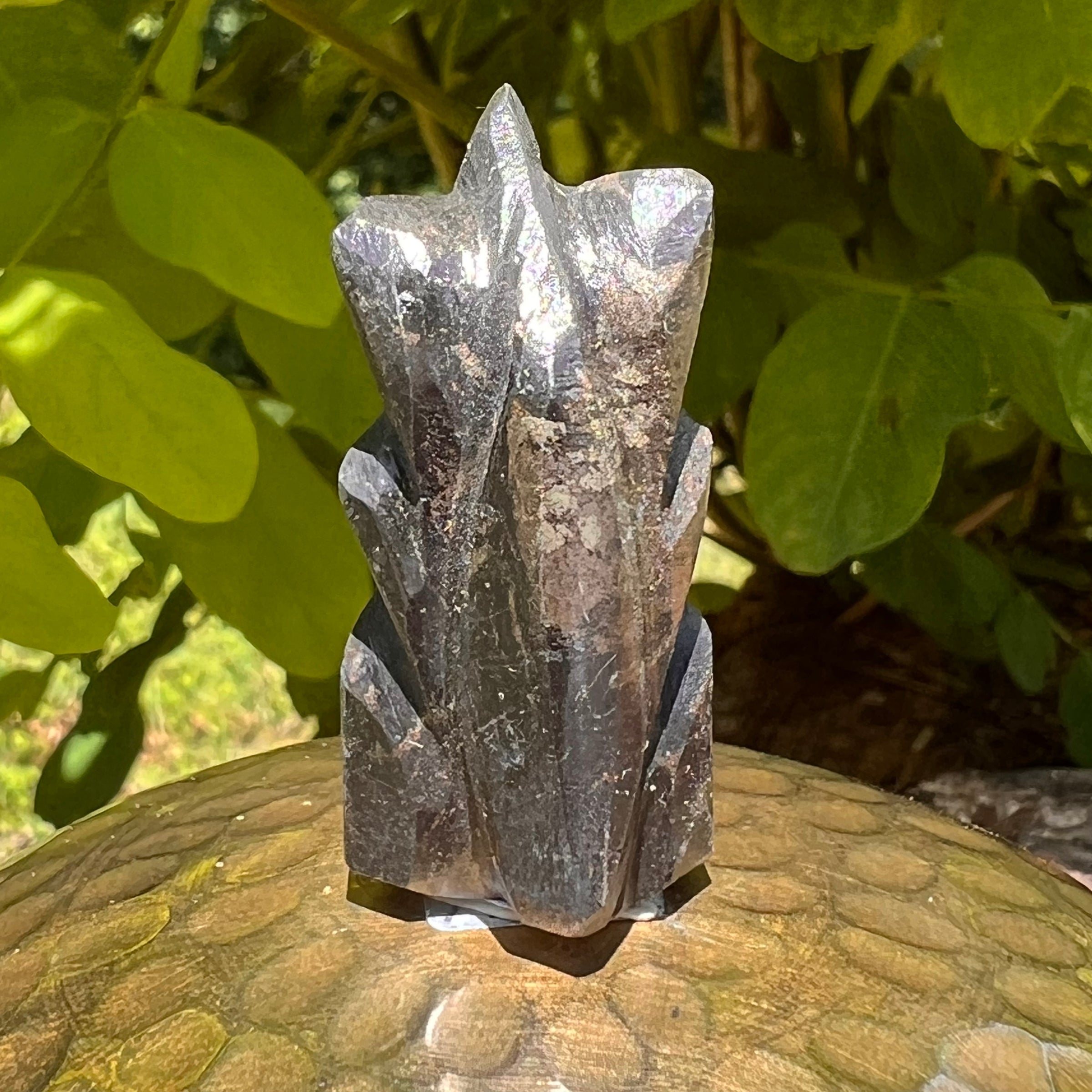 Alien Crystal Carving - Alienite® Star Being #61-Moldavite Life