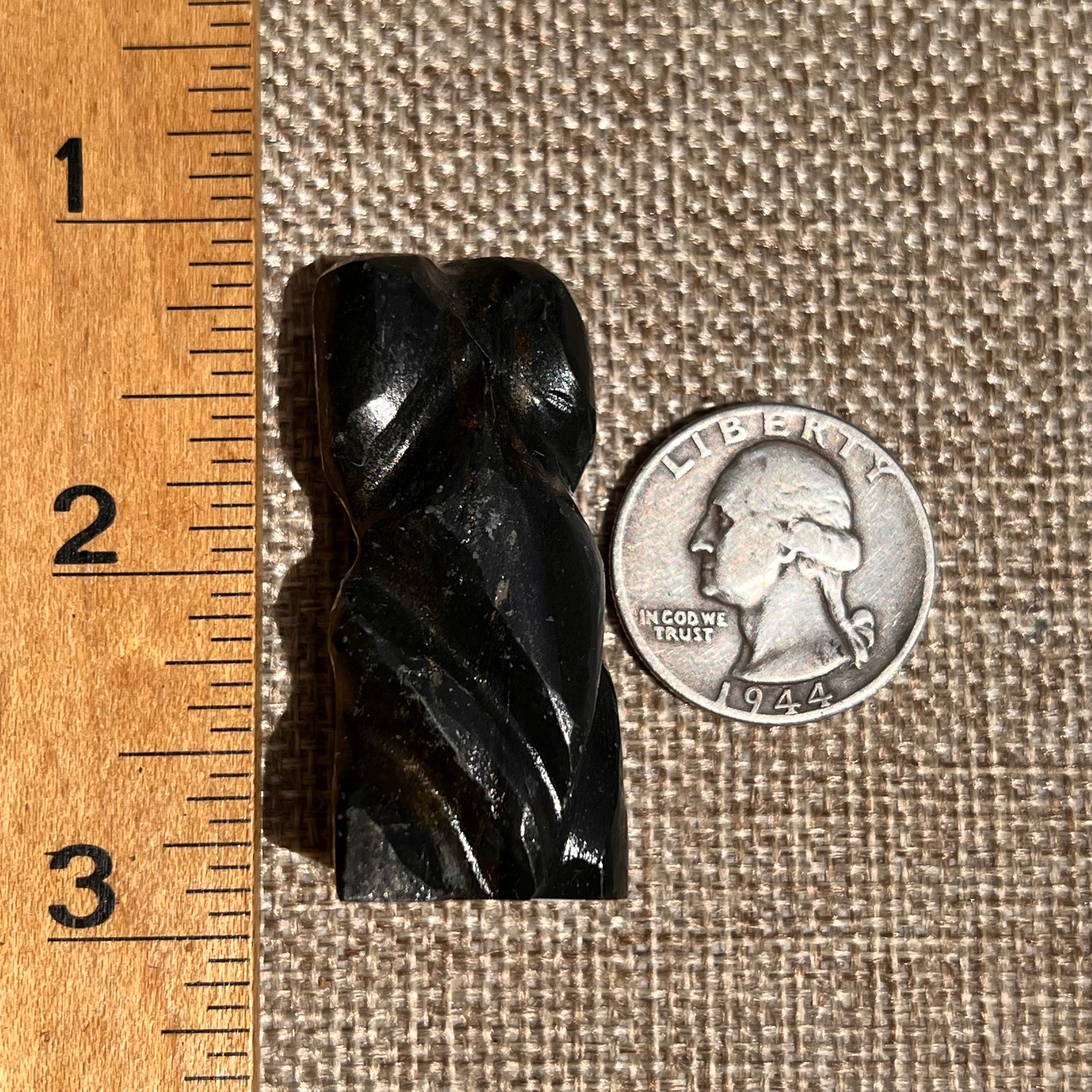 Alien Crystal Carving - Alienite® Star Being #76-Moldavite Life