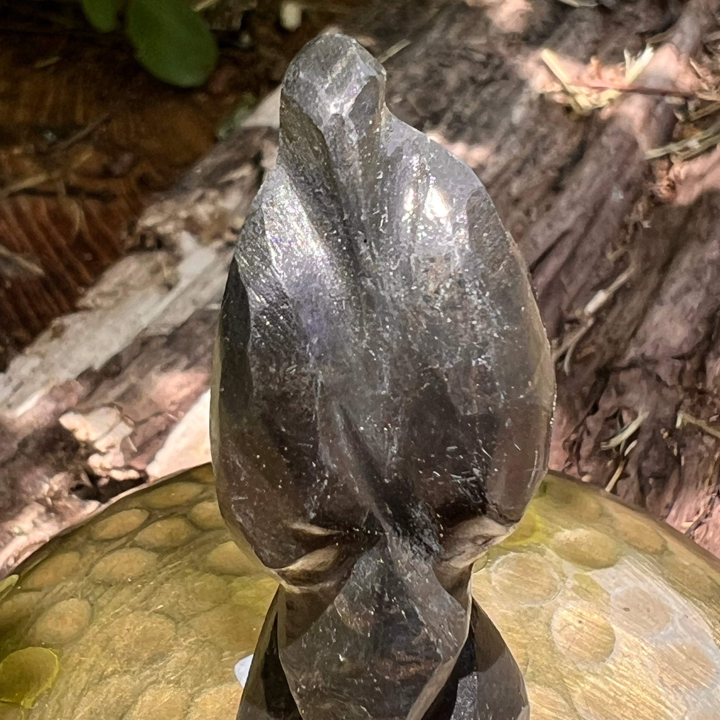 Alien Crystal Carving - Alienite® Star Being #82-Moldavite Life