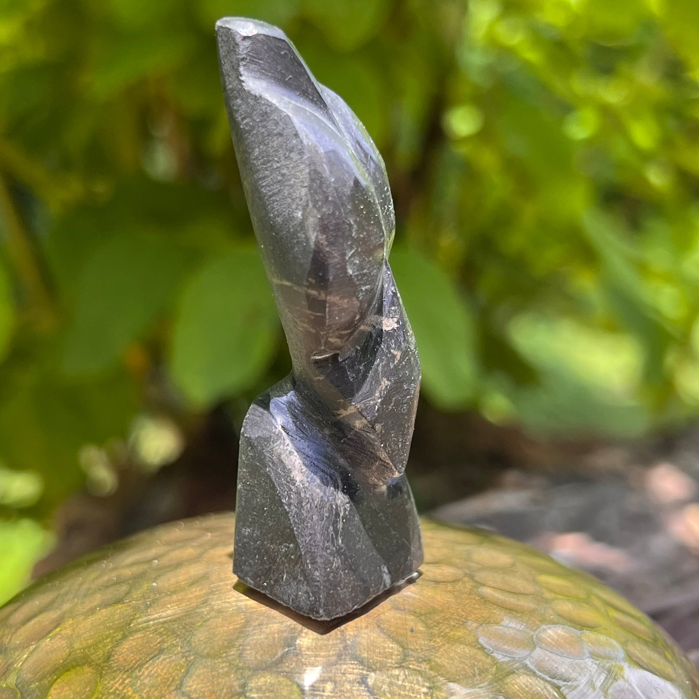 Alien Crystal Carving - Alienite® Star Being #82-Moldavite Life