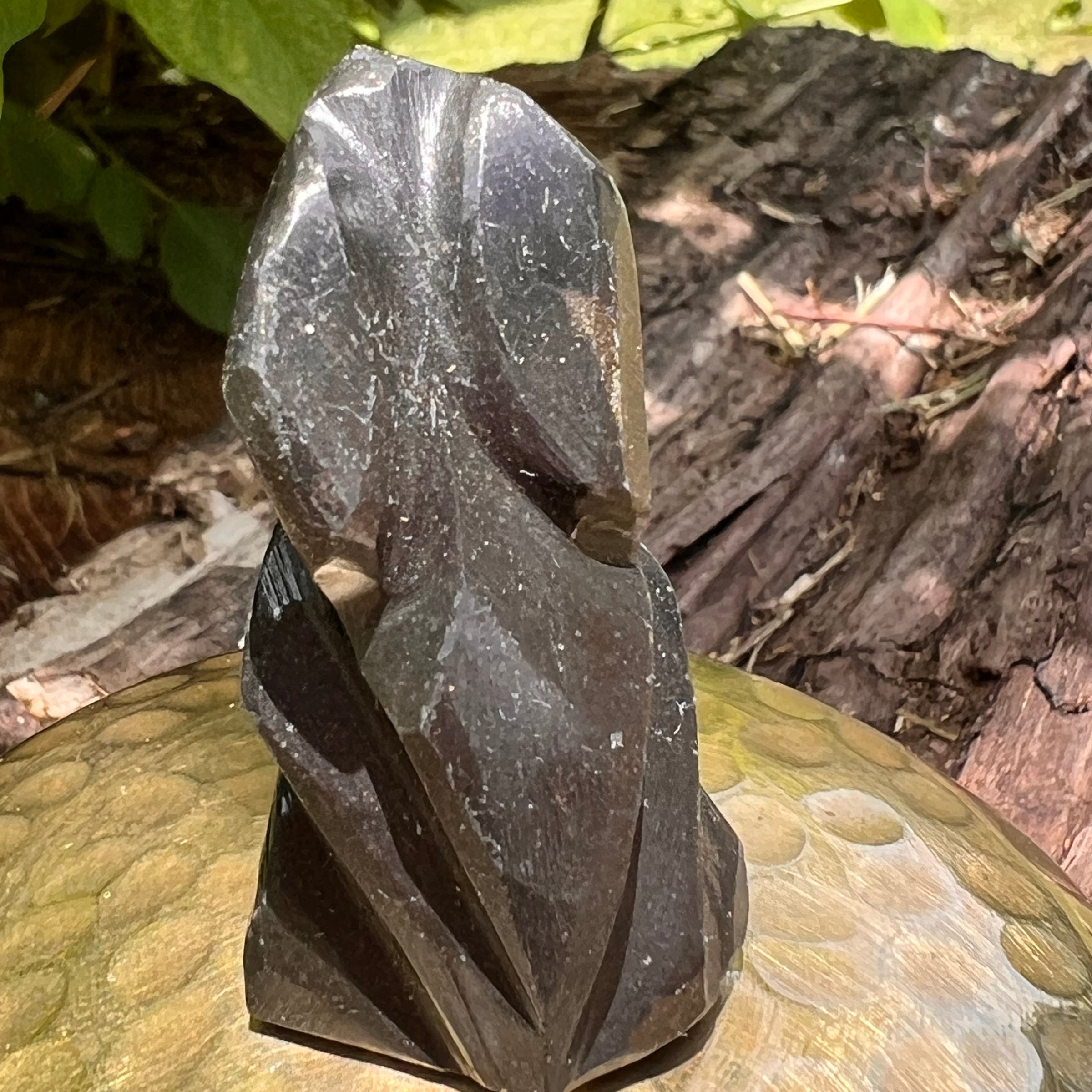 Alien Crystal Carving - Alienite® Star Being #85-Moldavite Life