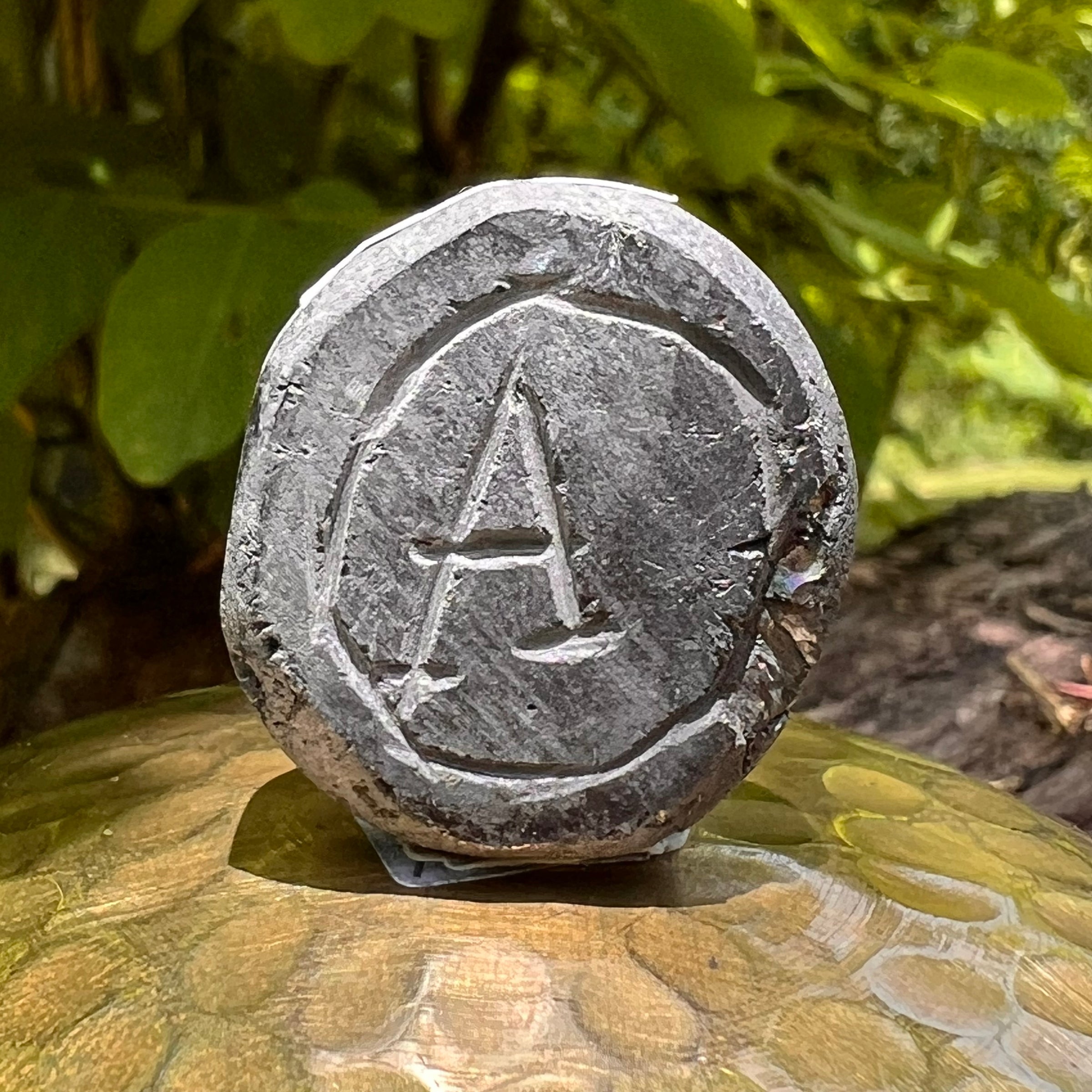 Alien Crystal Carving - Alienite® UFO Ride Token #89-Moldavite Life